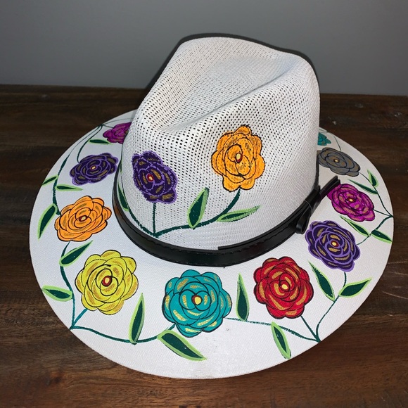 Women’s Hand Painted Mexican Sombrero Hat - Picture 7 of 13